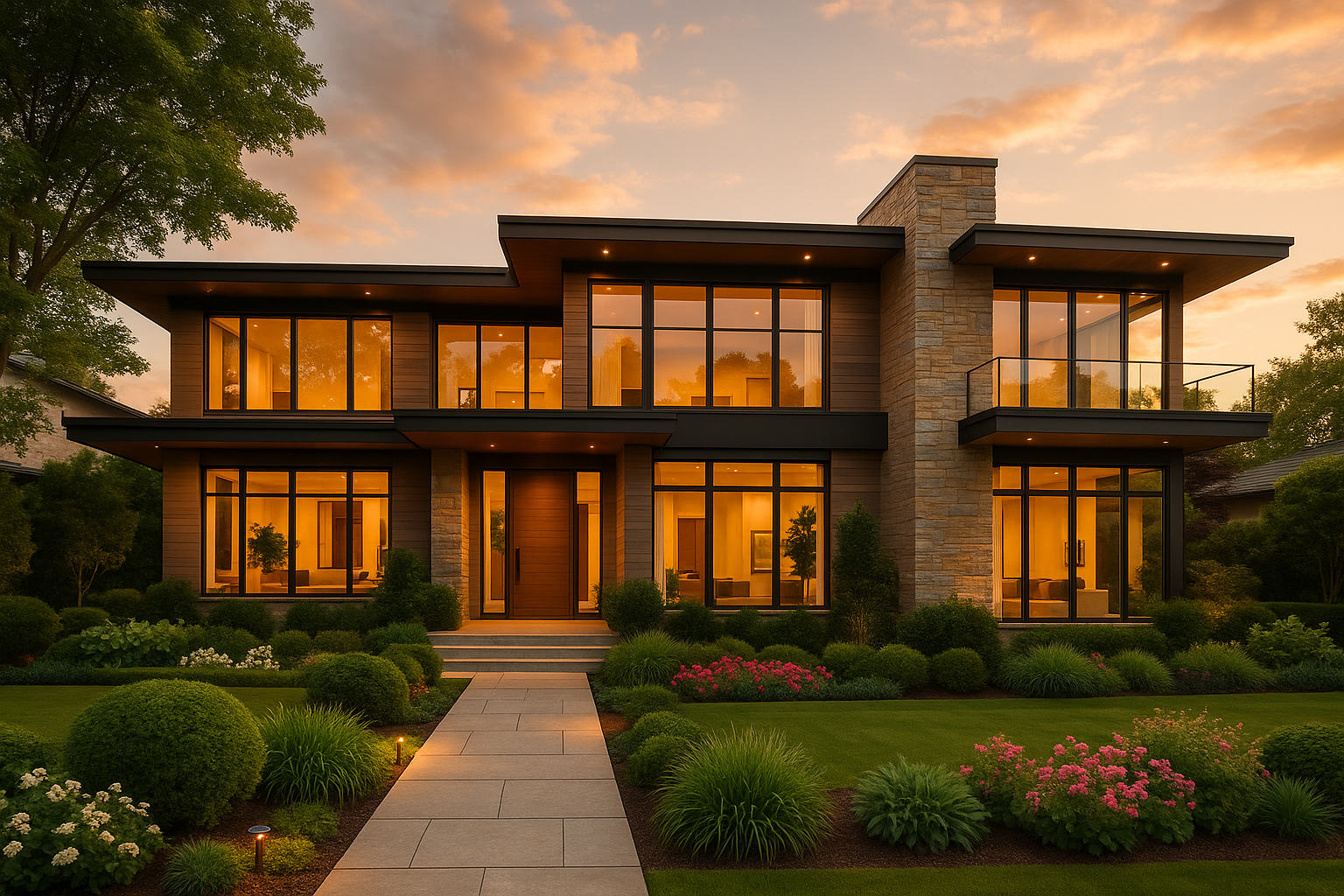 a picture of a really nice house